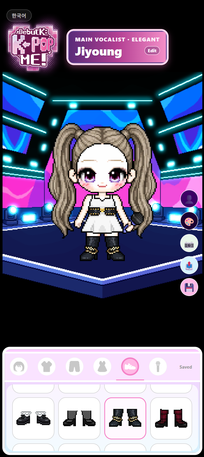 DebutK character on stage