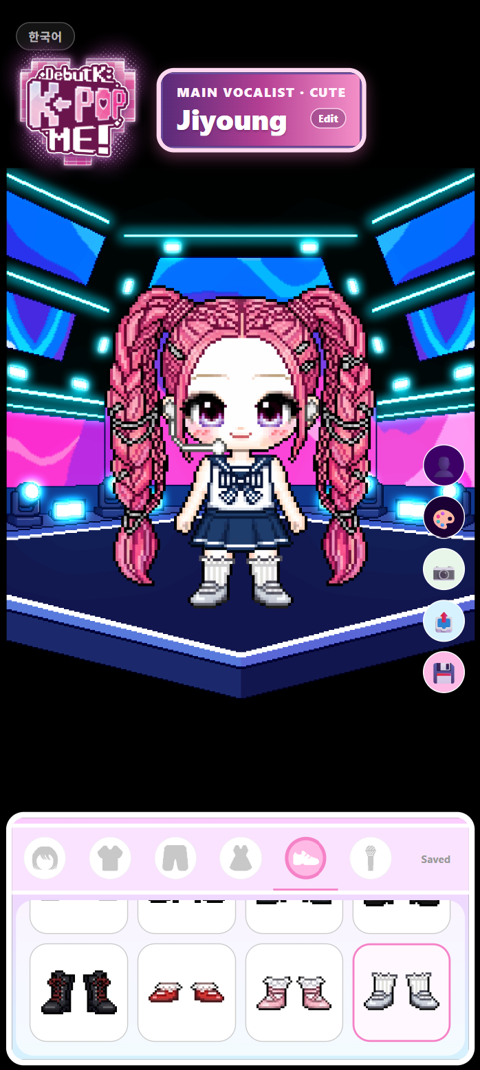 DebutK character customization - cute style